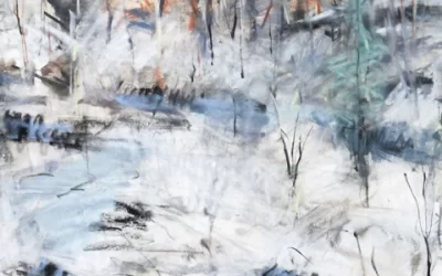 Winter Hillside Blue Shadows